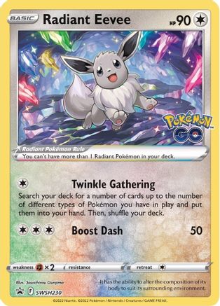 Radiant Eevee - SWSH230 - Pokemon SWSH Sword & Shield Promo