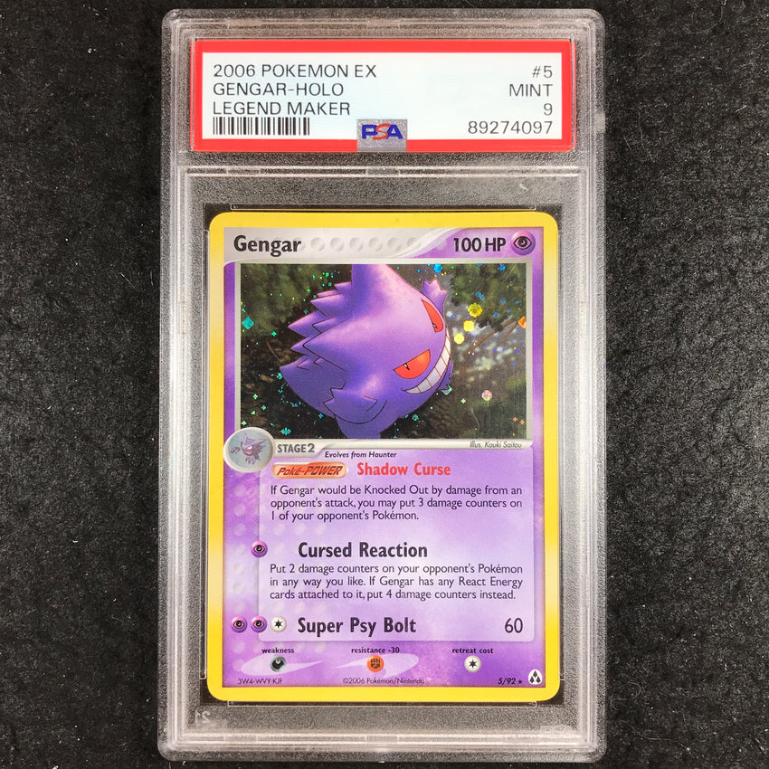 PSA 9 Gengar - 5/92 - Pokemon Ex Legend Maker 097-Cherry Collectables
