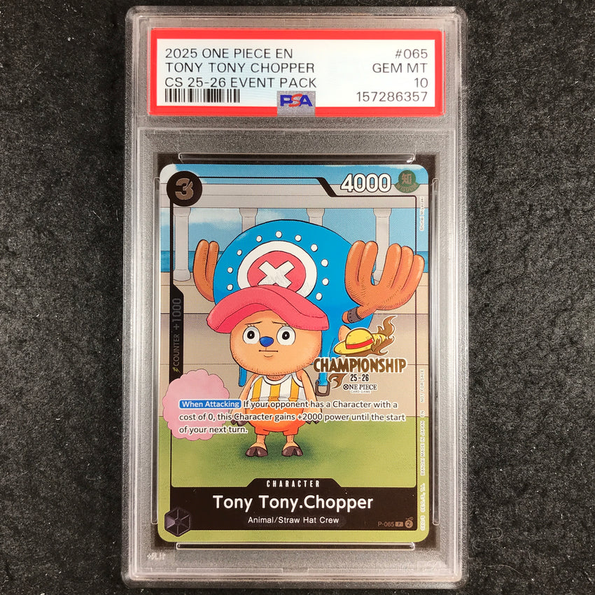PSA 10 Tony Tony Chopper - P-065 - One Piece Championship 2025-26 Event Pack 357-Cherry Collectables