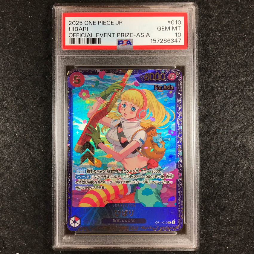 JAPANESE PSA 10 Hibari - OP11-010 - Official Event Prize-Asia One Piece Promos 347-Cherry Collectables