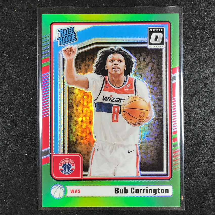2024-25 Donruss Optic BUB CARRINGTON Rated Rookie Lime Green /149 #273