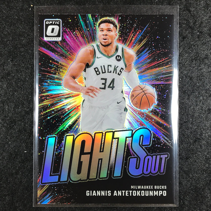 2024-25 Donruss Optic GIANNIS ANTETOKOUNMPO Lights Out Silver Holo #10