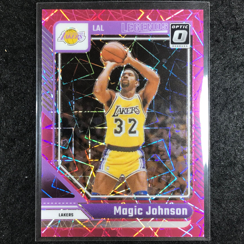 2024-25 Donruss Optic MAGIC JOHNSON Legends Pink Velocity 18/79 #239
