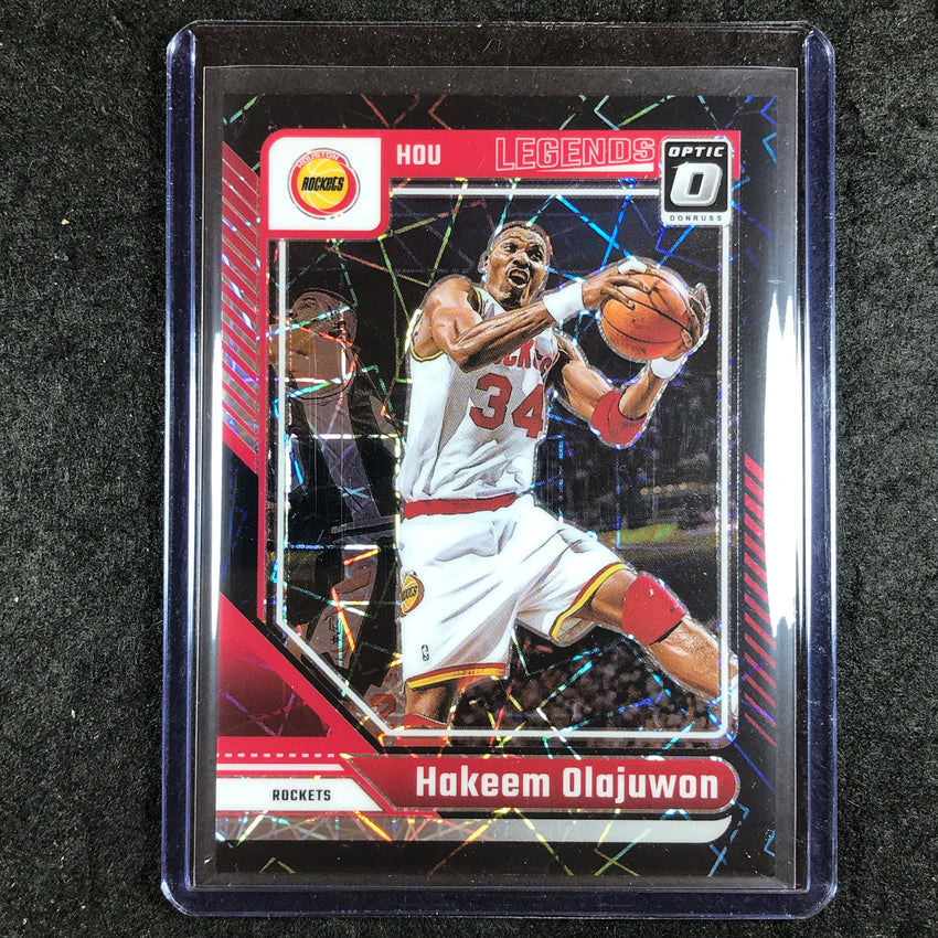 2024-25 Donruss Optic HAKEEM OLAJUWON Legends Black Velocity 7/39 #249