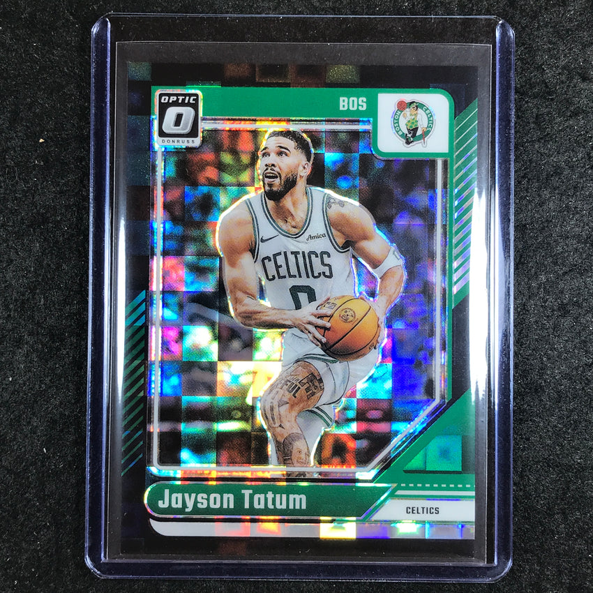 2024-25 Donruss Optic JAYSON TATUM Base Black Pandora 5/15 #70