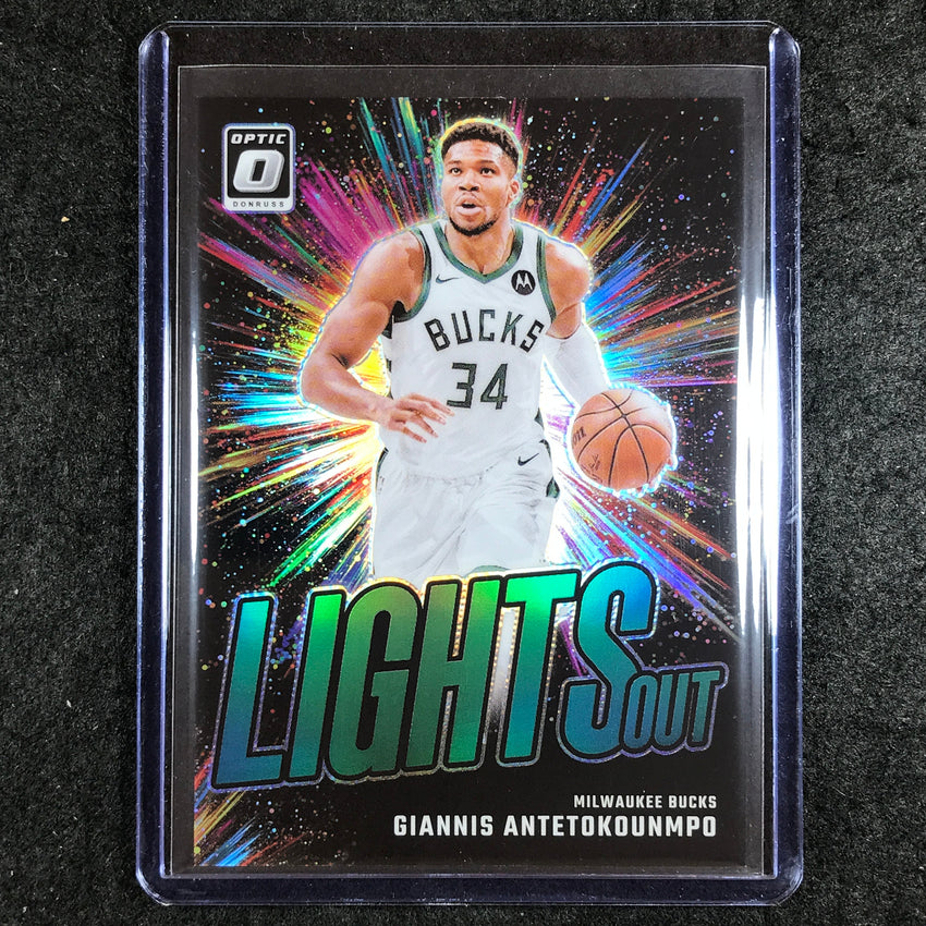 2024-25 Donruss Optic GIANNIS ANTETOKOUNMPO Lights Out Green 5/5 #10