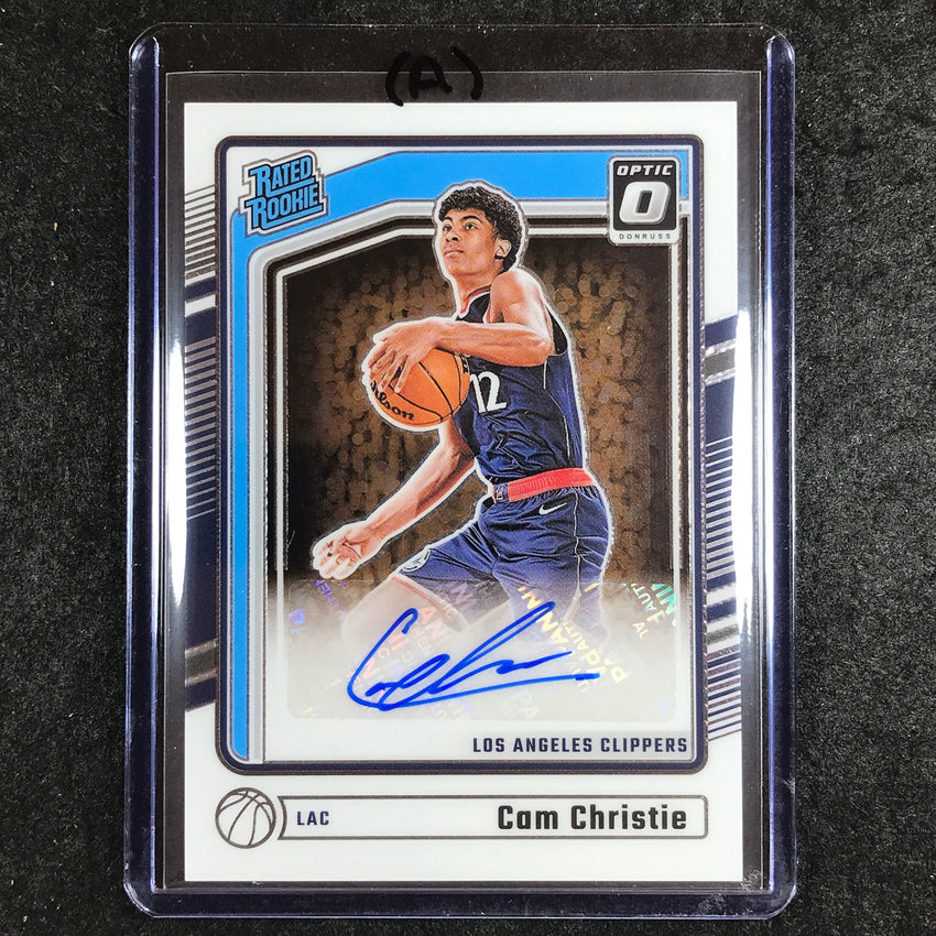 2024-25 Donruss Optic CAM CHRISTIE Rated Rookie Base Auto #345 (A)