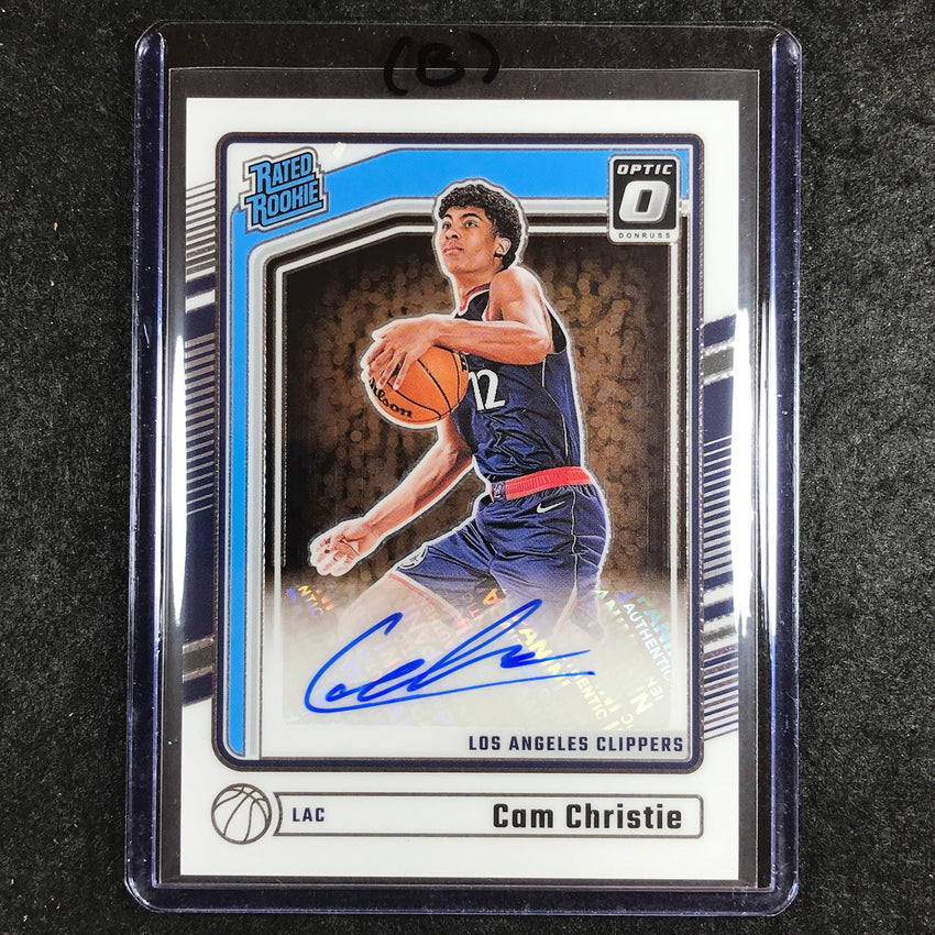 2024-25 Donruss Optic CAM CHRISTIE Rated Rookie Base Auto #345 (B)