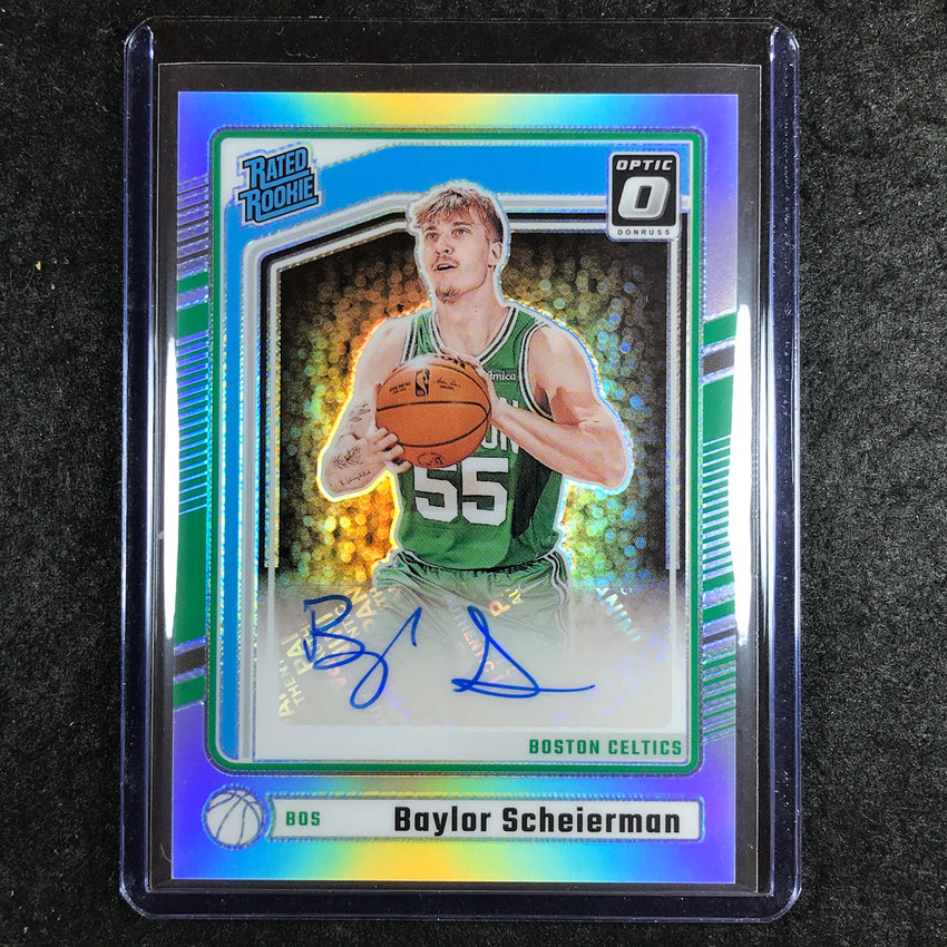 2024-25 Donruss Optic BAYLOR SCHEIERMAN Rated Rookie Auto Silver Holo #310