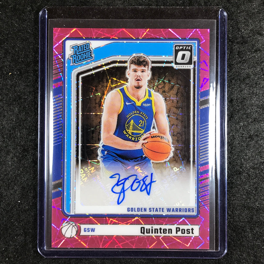 2024-25 Donruss Optic QUINTEN POST Rated Rookie Auto Pink Velocity 9/79 #343