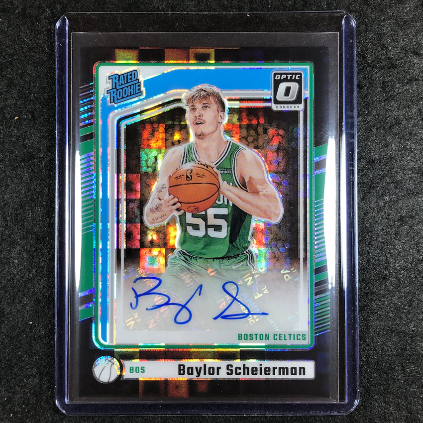 2024-25 Donruss Optic BAYLOR SCHEIERMAN Rated Rookie Auto Black Pandora 17/25
