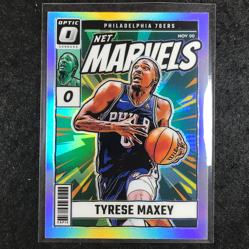2024-25 Donruss Optic TYRESE MAXEY Net Marvels Silver Holo #19