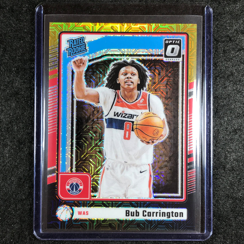2024-25 Donruss Optic BUB CARRINGTON Rated Rookie Choice Black Gold 6/8 #273