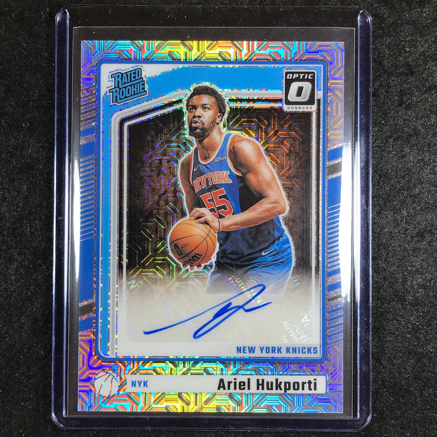 2024-25 Donruss Optic ARIEK HUKPORTI Rated Rookie Base Auto Choice #320