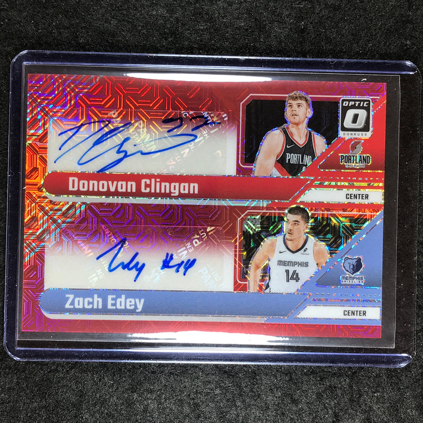 2024-25 Donruss Optic DONOVAN CLINGAN ZACH EDEY Rookie Dual Auto Choice #DCE