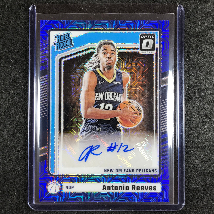 2024-25 Donruss Optic ANTONIO REEVES Rated Rookie Auto Choice Blue 24/24 #348