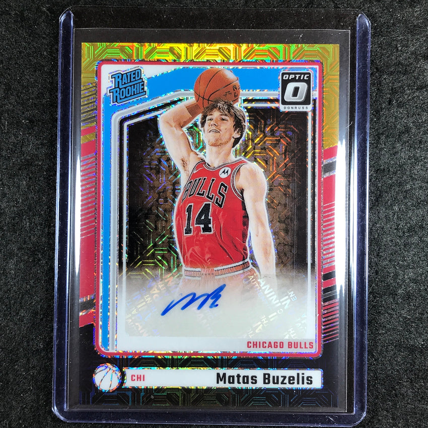 2024-25 Donruss Optic MATAS BUZELIS Rated Rookie Auto Choice Black Gold 5/8 #306