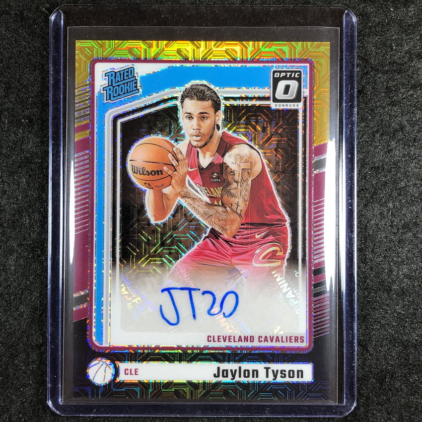 2024-25 Donruss Optic JAYLON TYSON Rated Rookie Auto Choice Black Gold ...