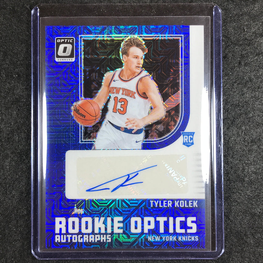 2024-25 Donruss Optic TYLER KOLEK Rookie Optics Auto Choice Blue 6/24