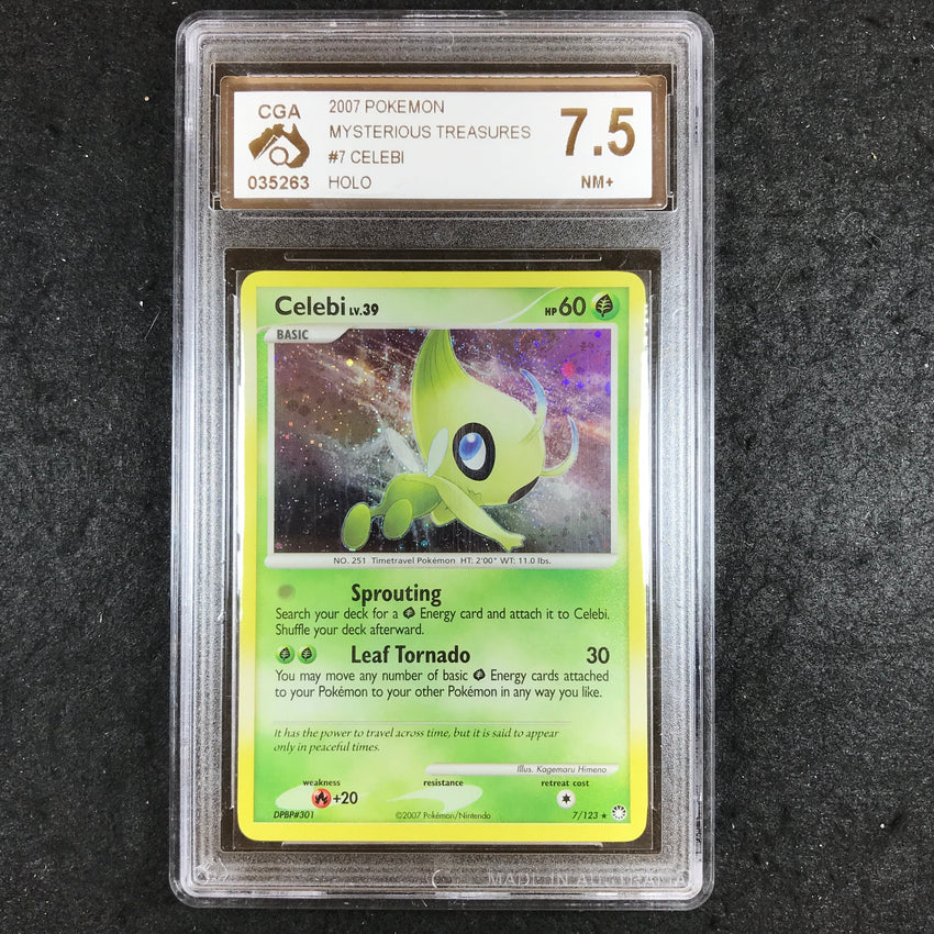CGA 7.5 Celebi Lv.39 - 7/123 - 2007 Holo Myterious Treasures 263