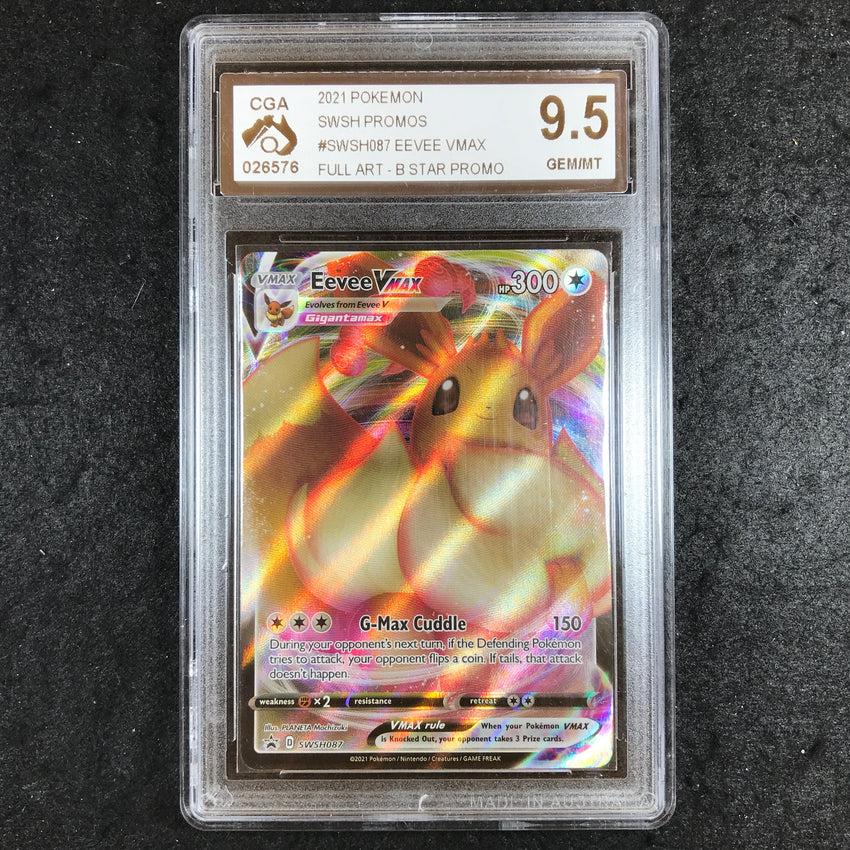 CGA 9.5 Eevee VMAX - SWSH087 - Full Art Black Star Promo 576