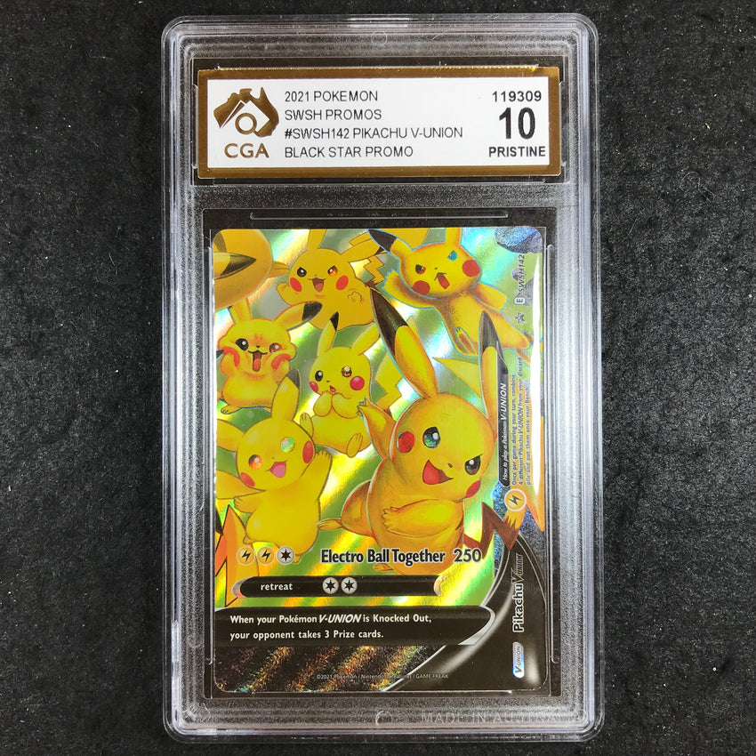 CGA 10 Pikachu V-Union - SWSH142 - Black Star Promo 309