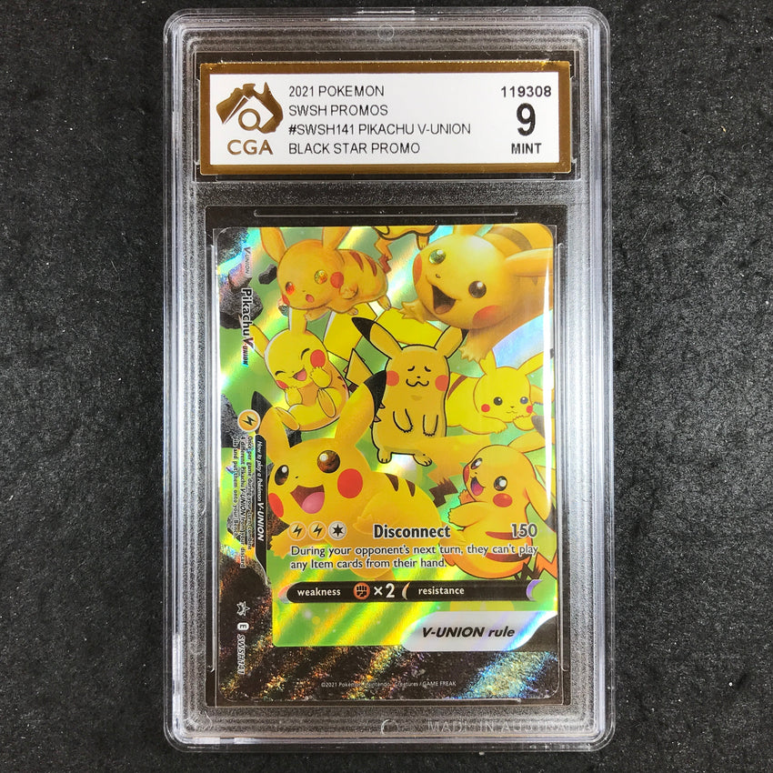 CGA 10 Pikachu V-Union - SWSH141 - Black Star Promo 308