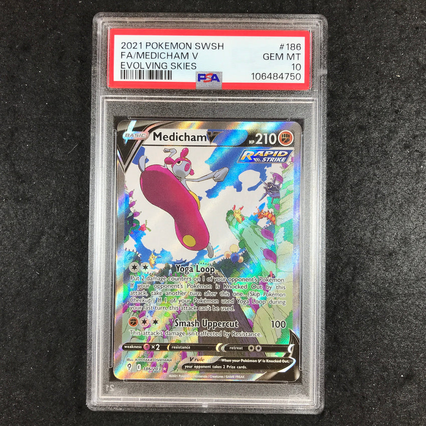 PSA 10 Medicham V - 186/203 - Alternate Art Evolving Skies 750