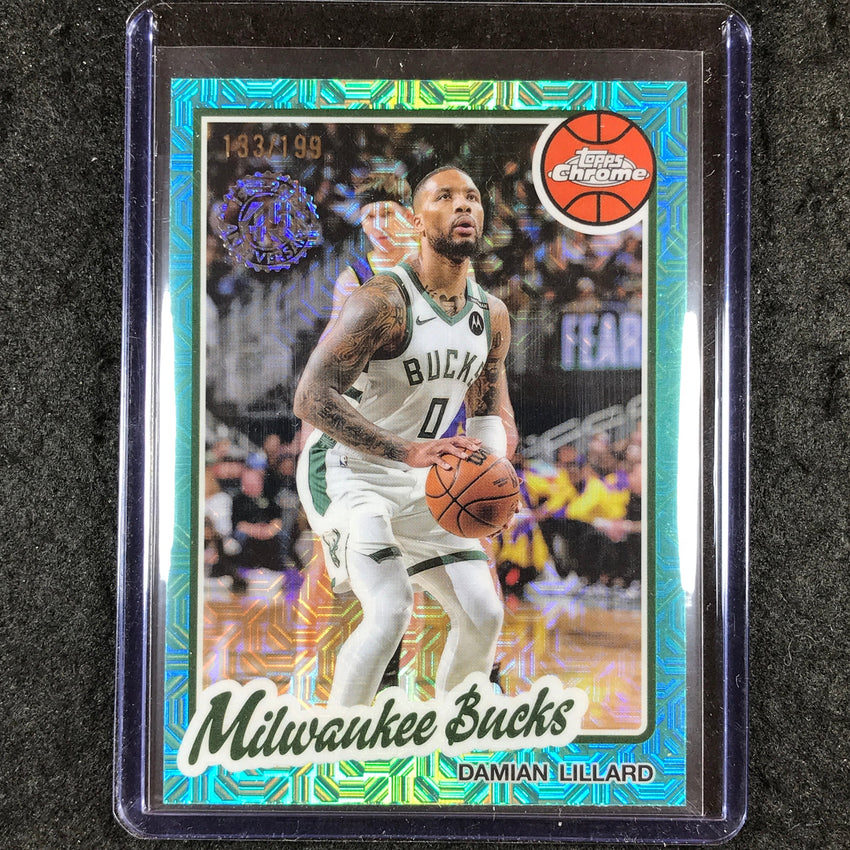 2025-26 Topps DAMIAN LILLARD 1980-81 Topps Chrome Aqua 133/199 #DL