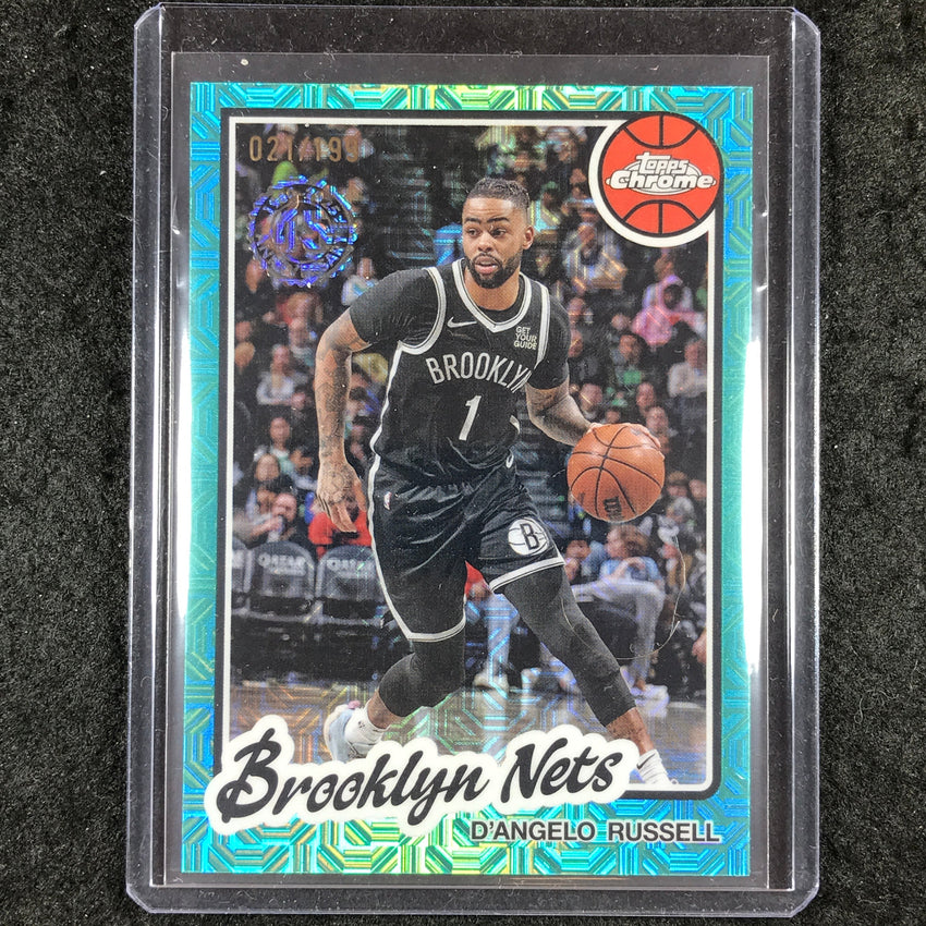 2025-26 Topps D'ANGELO RUSSELL 1980-81 Topps Chrome Aqua 21/199 #DR