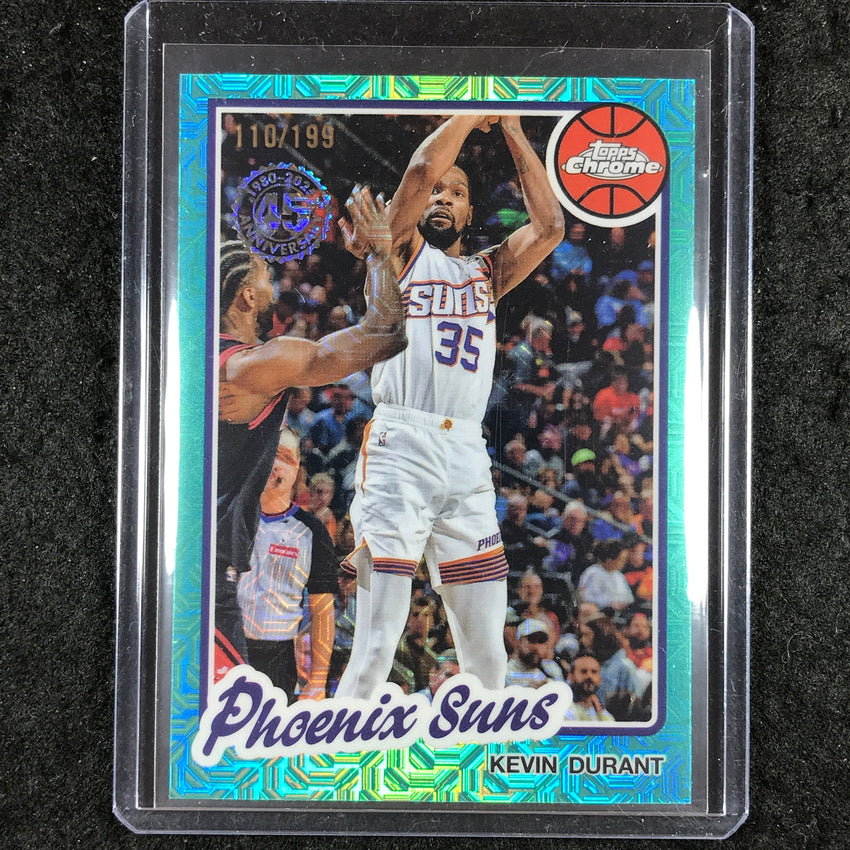 2025-26 Topps KEVIN DURANT 1980-81 Topps Chrome Aqua 110/199 #KD