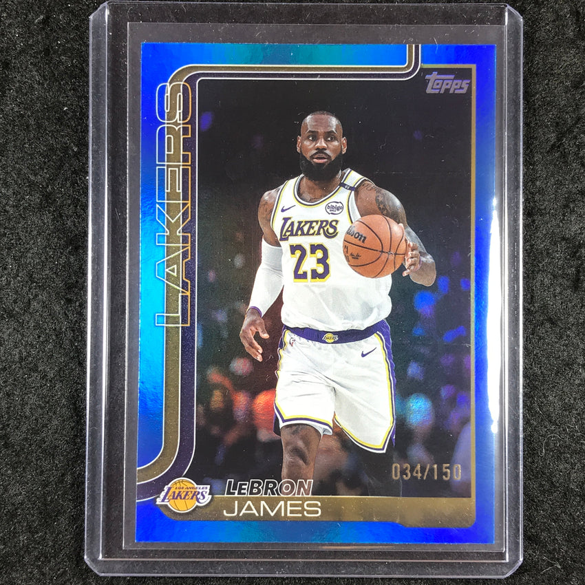 2025-26 Topps LEBRON JAMES Blue Rainbow 34/150 #150