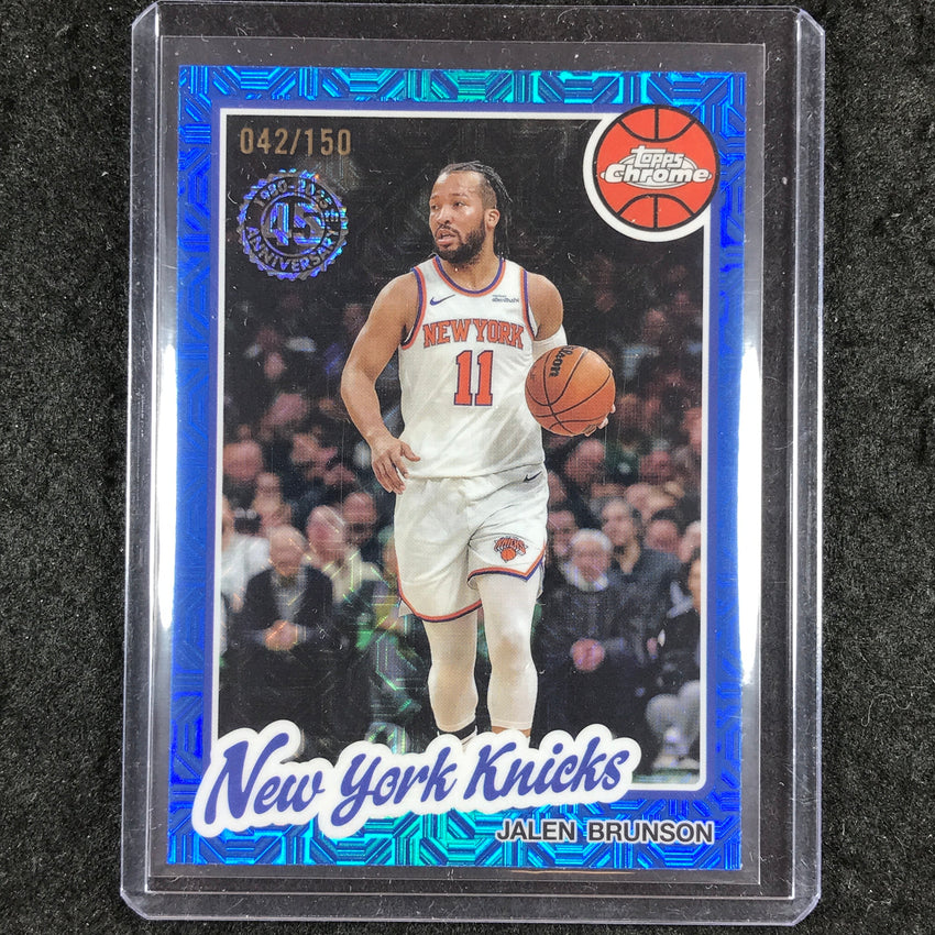 2025-26 Topps JALEN BRUNSON 1980-81 Topps Chrome Blue 42/150