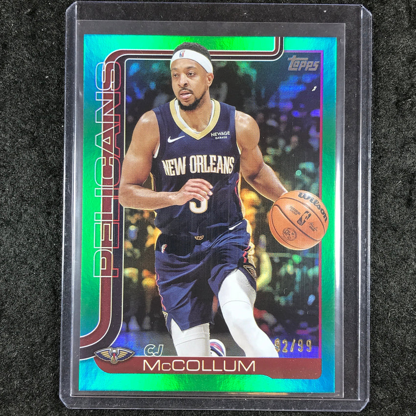 2025-26 Topps CJ MCCOLLUM Green Rainbow 92/99 #193
