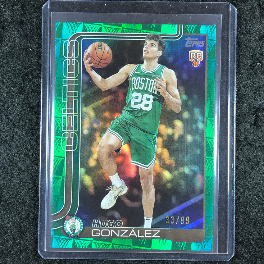 2025-26 Topps HUGO GONZALEZ Rookie Season Tip Off Green Foilboard 33/99 #228