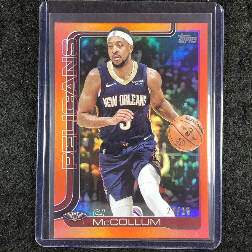 2025-26 Topps CJ MCCOLLUM Orange Rainbow 21/25 #193