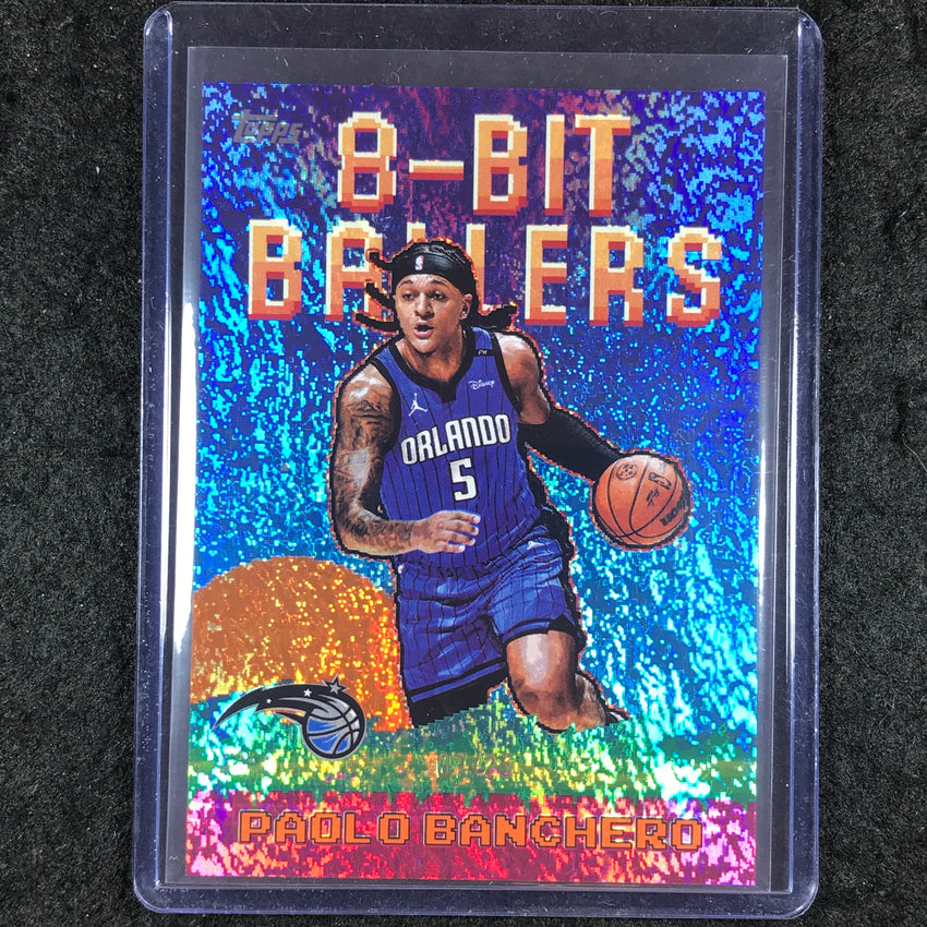 2025-26 Topps PAOLO BANCHERO 8-Bit Ballers Orange Holo Foil 7/25 #9