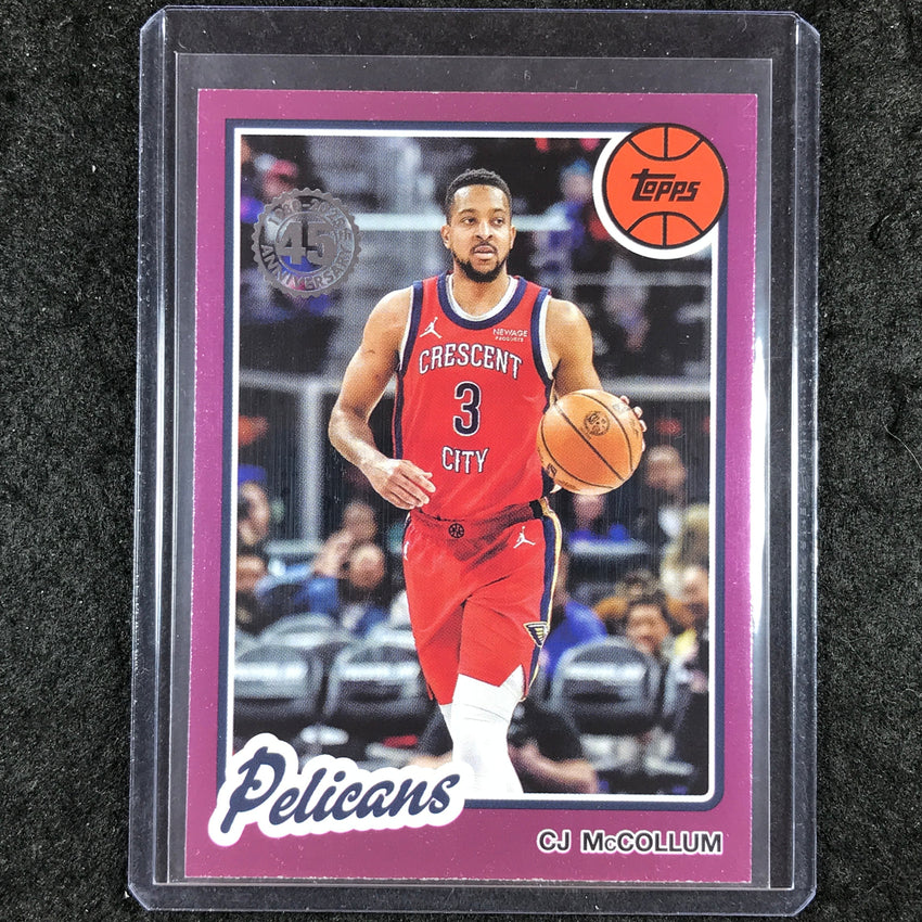 2025-26 Topps CJ MCCOLLUM 1980-81 Topps Basketball Pink Holo Foil SP #40