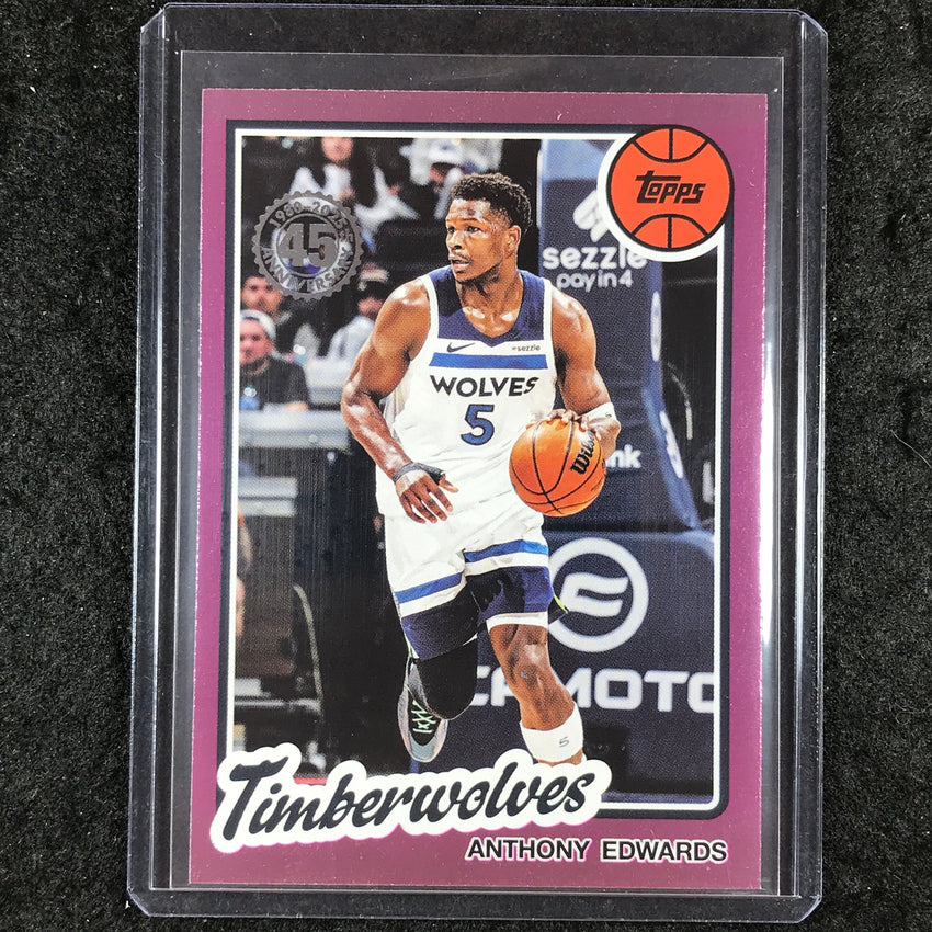 2025-26 Topps ANTHONY EDWARDS 1980-81 Topps Basketball Pink Holo Foil SP #90