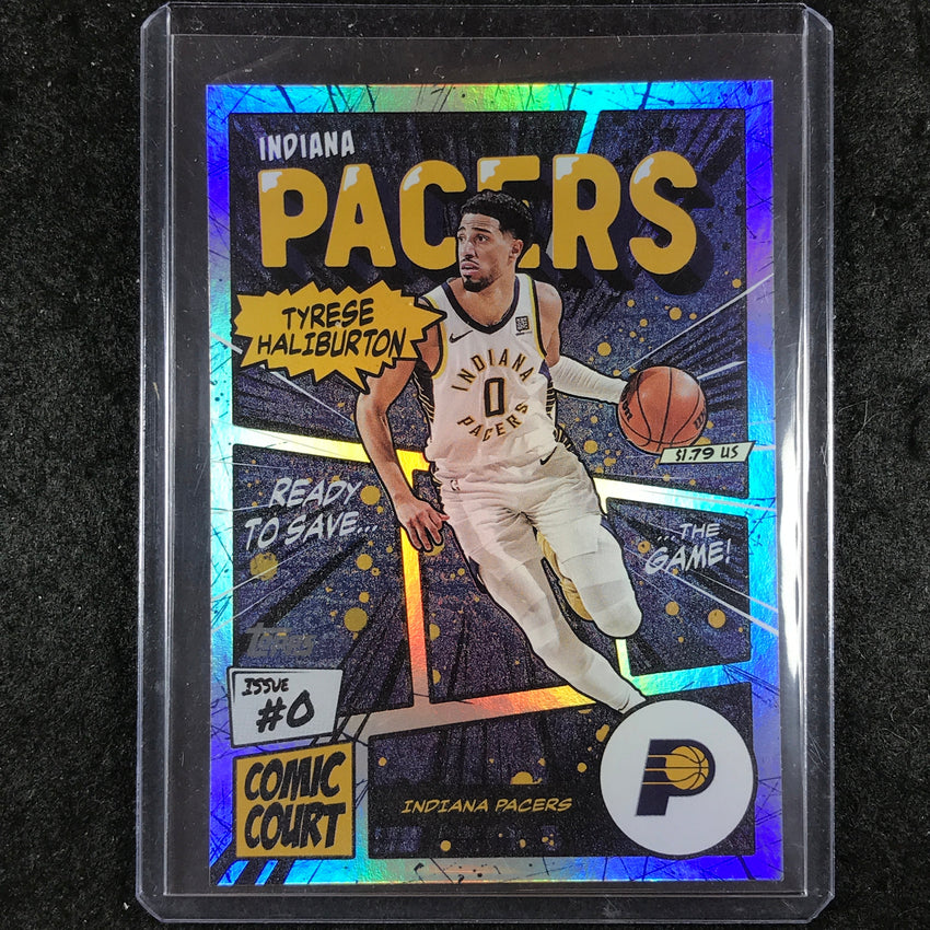 2025-26 Topps TYRESE HALIBURTON Comic Court SSP #11