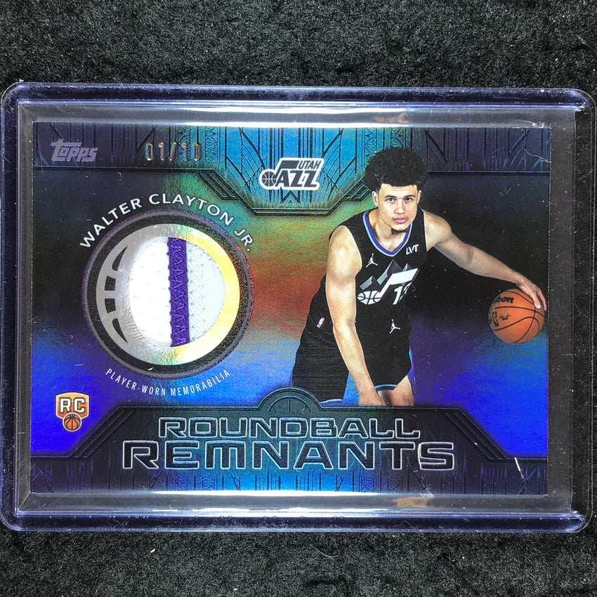 2025-26 Topps WALTER CLAYTON JR. Rookie Roundball Remnants Black 1/10