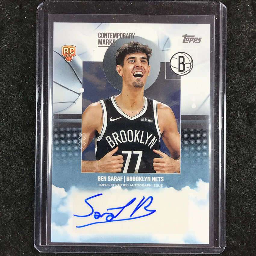 2025-26 Topps BEN SARAF Contemporary Marks Rookie Auto Base #BS