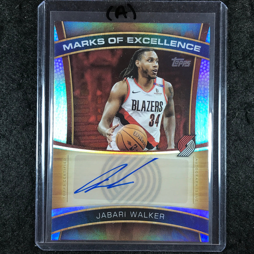 2025-26 Topps JABARI WALKER Marks of Excellence Auto Rainbow #JWA (A)