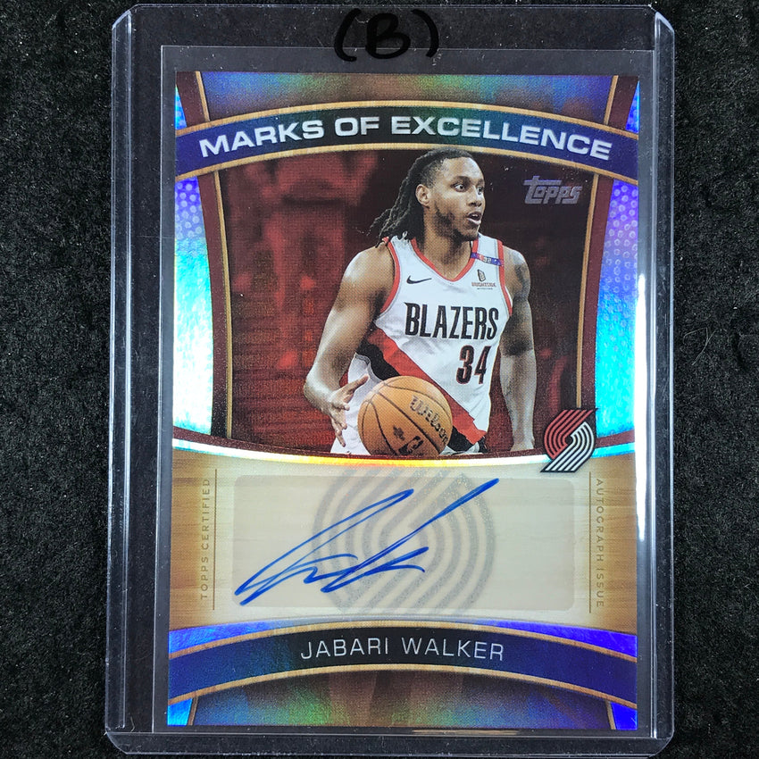 2025-26 Topps JABARI WALKER Marks of Excellence Auto Rainbow #JWA (B)
