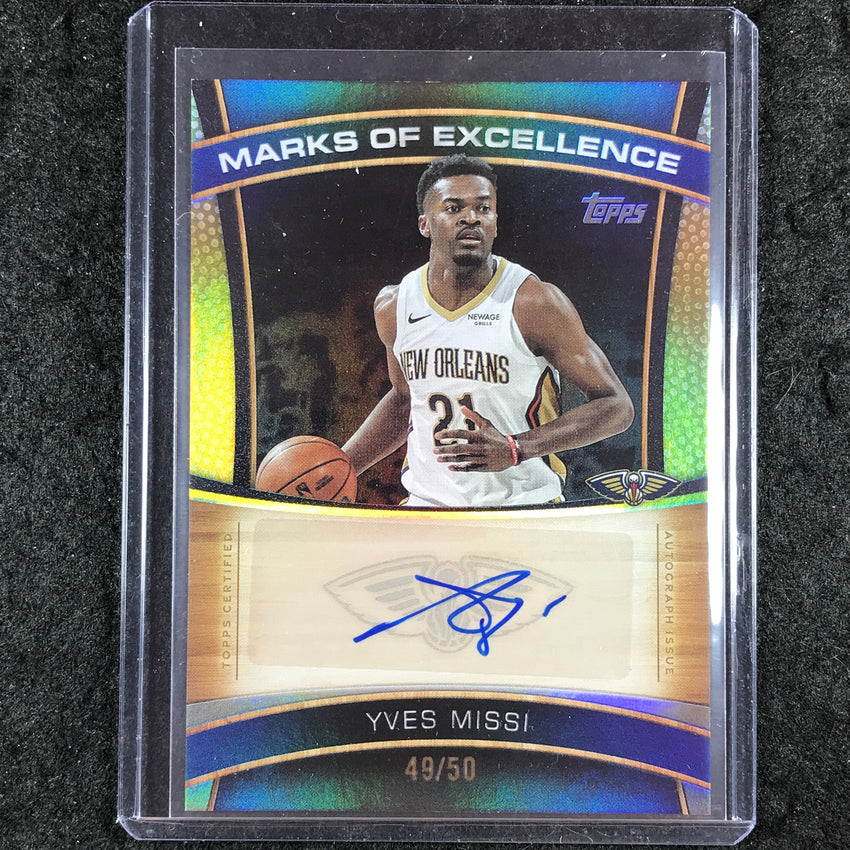 2025-26 Topps YVES MISSI Marks of Excellence Auto Gold 49/50