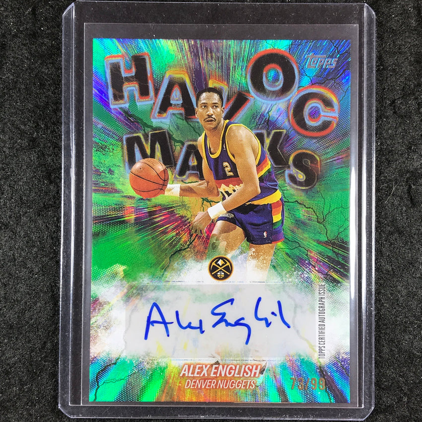 2025-26 Topps ALEX ENGLISH Havoc Marks Auto Green 73/99