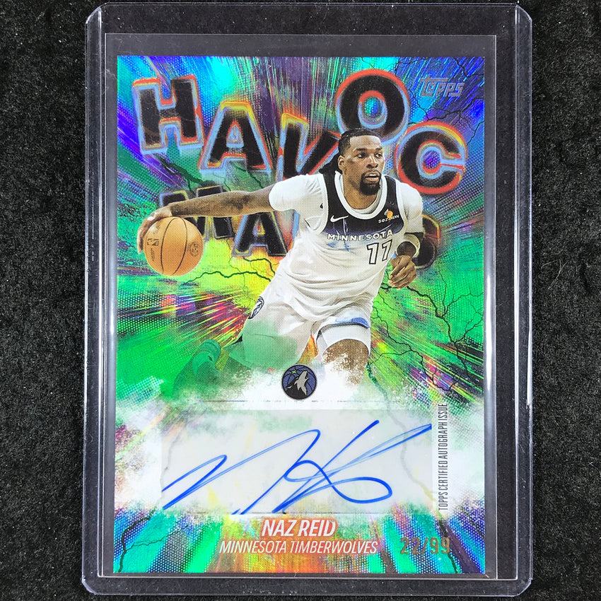 2025-26 Topps NAZ REID Havoc Marks Auto Green 22/99