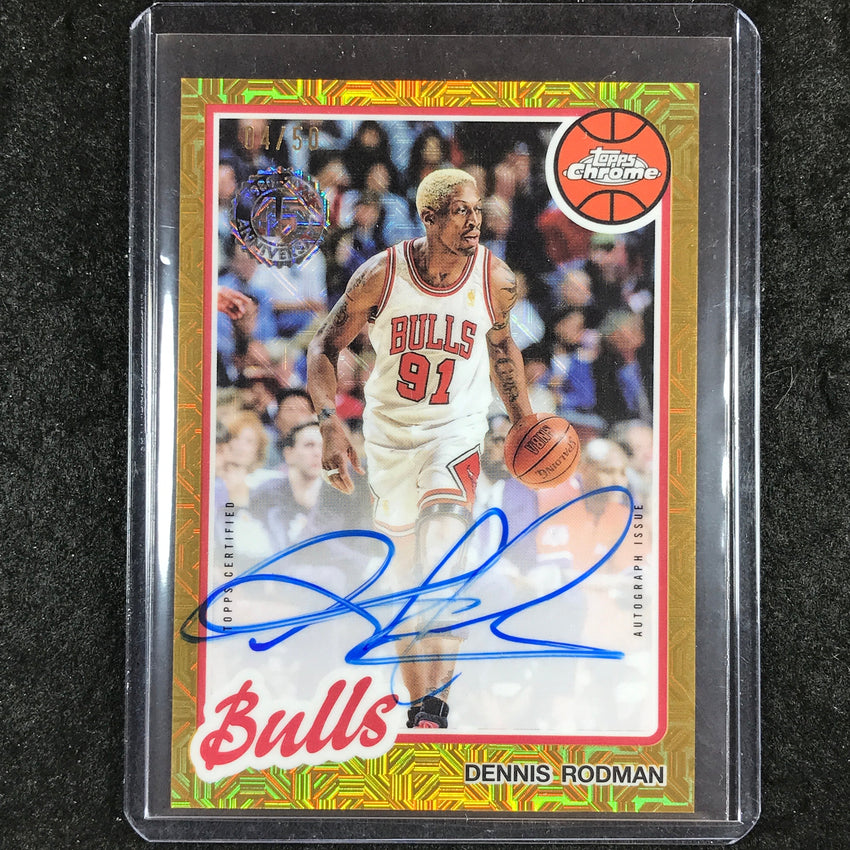 2025-26 Topps DENNIS RODMAN 1980-81 Topps Chrome Veteran Auto Gold 4/50