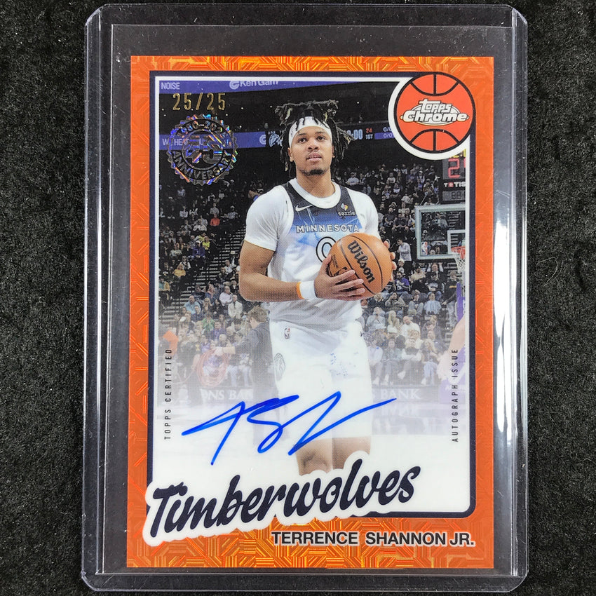 2025-26 Topps TERRENCE SHANNON JR. 1980-81 Topps Chrome Auto Orange 25/25