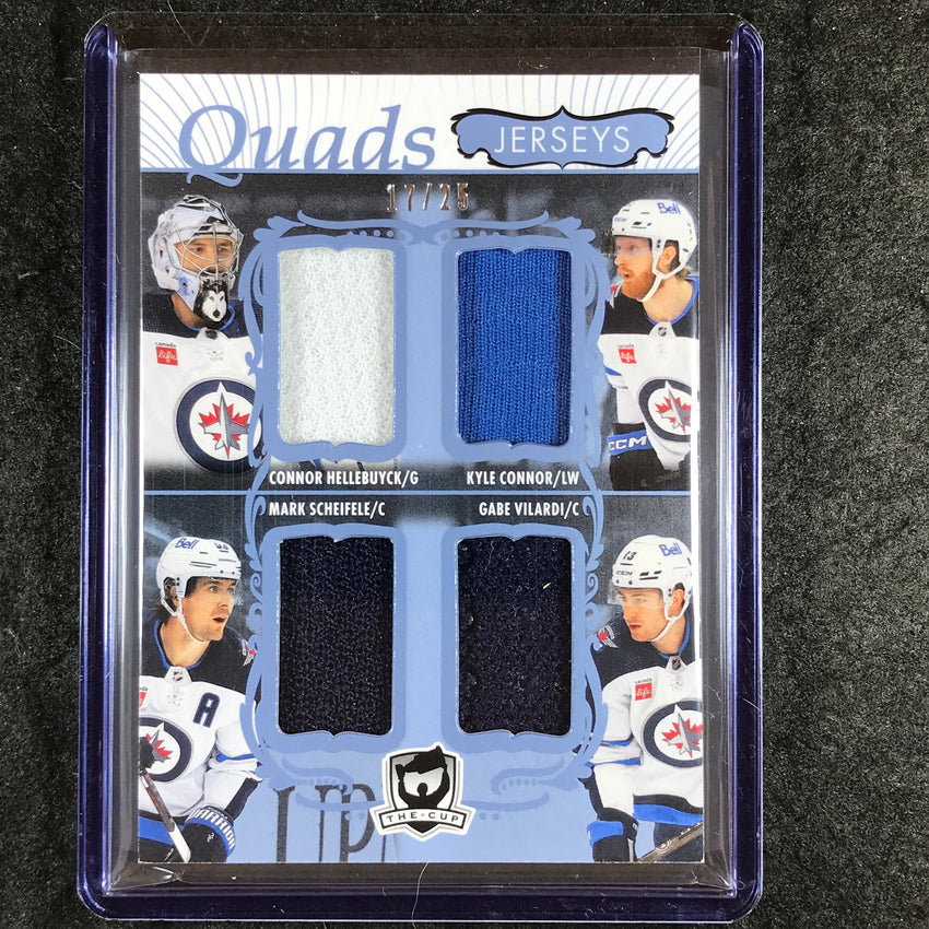 2023-24 The Cup HELLEBUYCK CONNOR SCHEIFELE VILARDI Cup Quads Jersey Relic 17/25